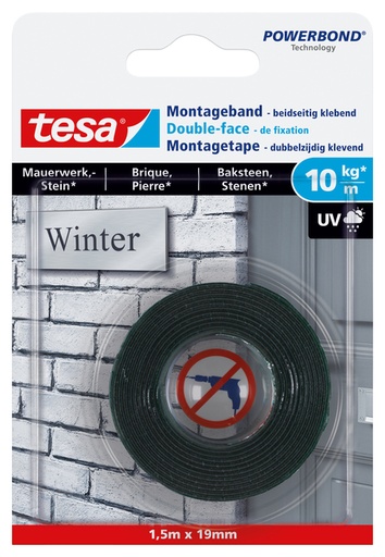 [1397011] Ruban de montage tesa® Powerbond brique double face 1,5mx19mm