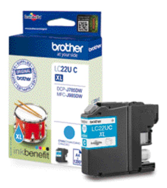 Inktcartridge Brother LC-22UC blauw
