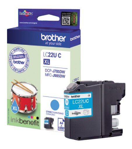 [405367] Inktcartridge Brother LC-22UC blauw