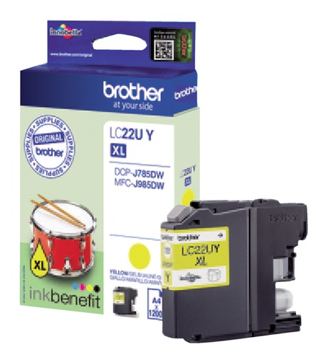 [405369] Inktcartridge Brother LC-22UY geel