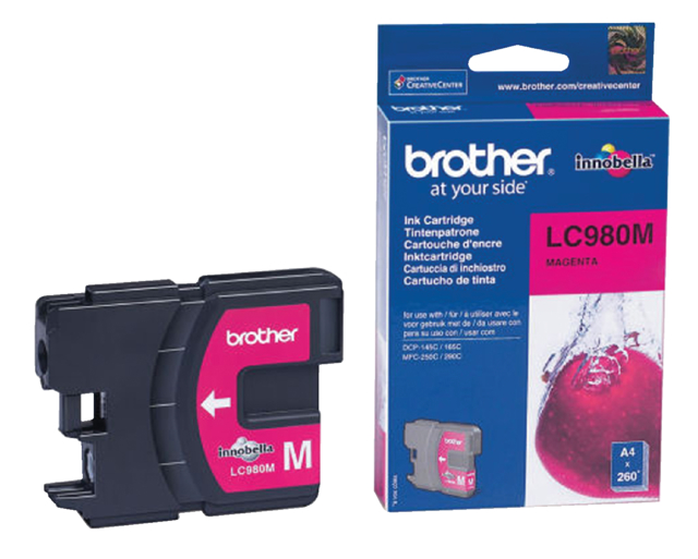 Cartouche d’encre Brother LC-980M rouge