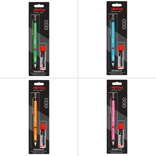 [1396777] Portemine rOtring Visuclick 2B 0,7mm assorti