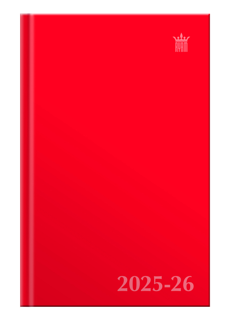 Agenda 2025-2026 Ryam studie Uni 7 jours/2 pages rouge (NL)