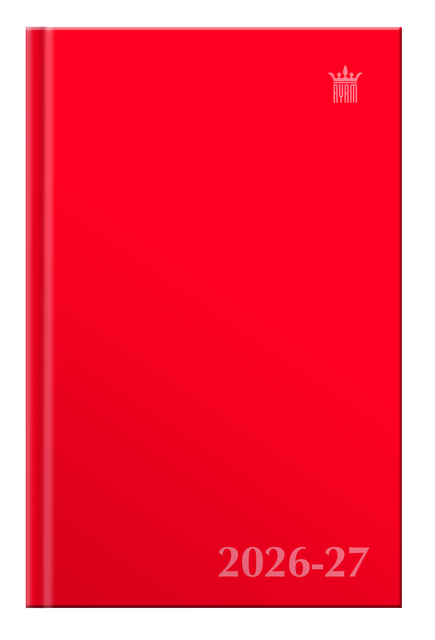 Agenda scolaire 2026-2027 Ryam studie Uni 7 jours/2 pages rouge (NL)