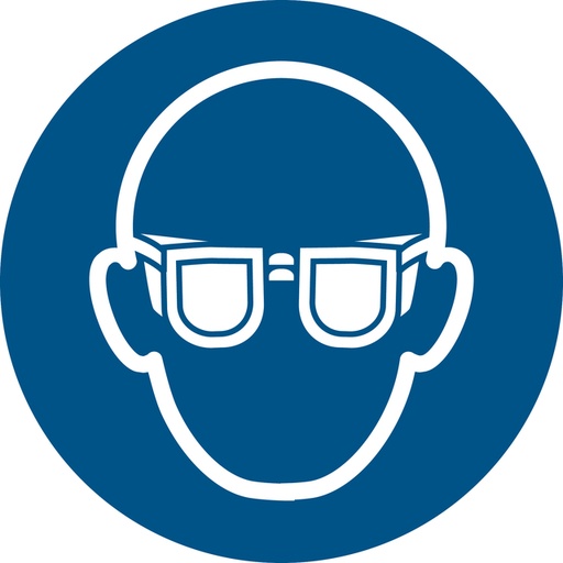 [1398471] Pictogramme Djois Protection oculaire obligatoire ø200mm bleu
