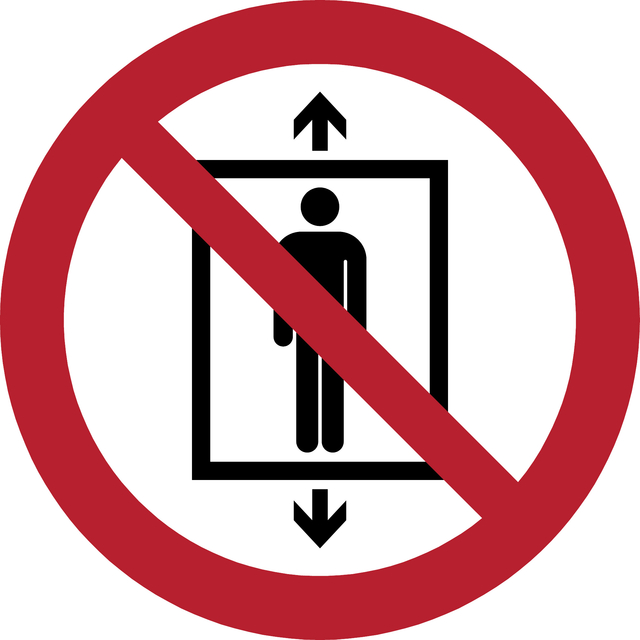 Pictogramme Tarifold Ascenseur interdit aux personnes ø200mm