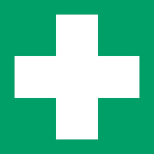 [1398502] Pictogram bordje Djois EHBO 200x200mm groen