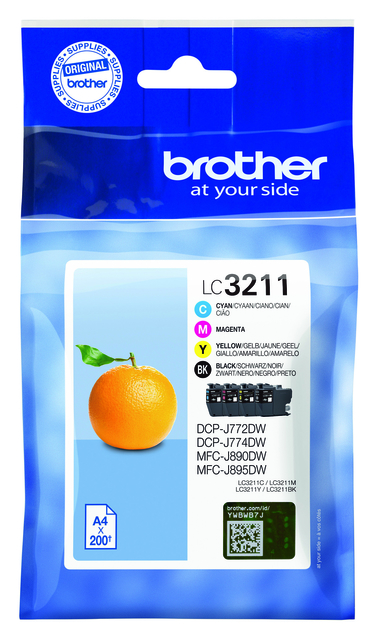 Cartouche d’encre Brother LC-3211 noir + 3 couleurs