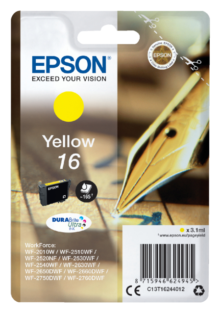Cartouche d’encre Epson 16 T1624 jaune
