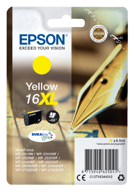 Cartouche d’encre Epson 16XL T1634 jaune