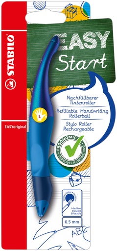 [1400194] Rollerpen STABILO Easyoriginal linkshandig hologr ed M blauw blister
