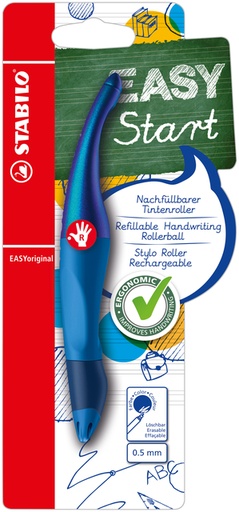 [1400197] Roller STABILO Easyoriginal droitier Medium bleu Edition Holograph blister