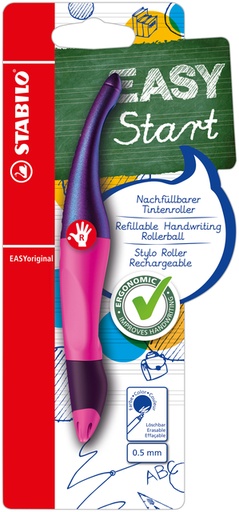 [1400200] Roller STABILO Easyoriginal droitier Medium Holograph magenta blister