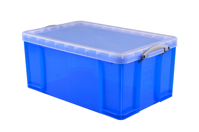 Opbergbox Really Useful 64 liter 710x440x310mm transparant blauw