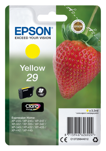 Cartouche d’encre Epson 29 T2984 jaune