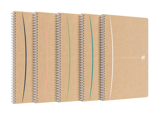 [1399132] Cahier à spirale Oxford Touareg A4 ligné 180 pages assorti