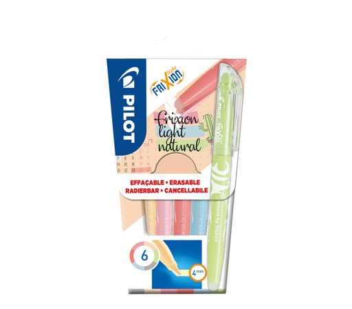 [1399021] Surligneur PILOT FriXion Naturel assorti 6 pièces