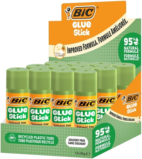 [1399040] Bâton de colle BIC ECOlutions 36g 9+3 gratuits