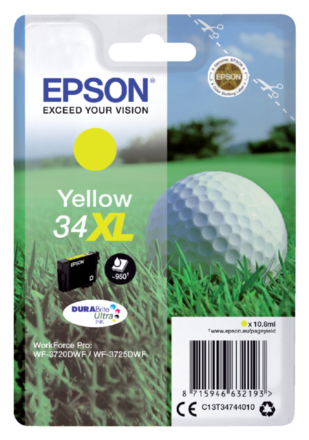 Cartouche d''encre Epson 34XL T3474 jaune