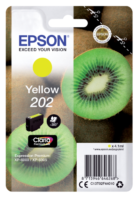 Cartouche d’encre Epson 202 T02F44 jaune