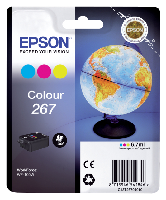 Cartouche d''encre Epson 267 T2670 3 couleurs
