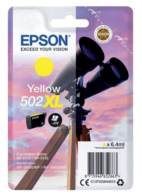 Cartouche d''encre Epson 502XL T02W4 jaune