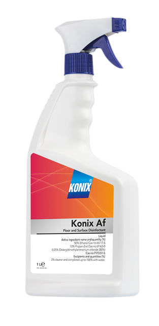 Reinigingsspray Konix oppervlakte 1000ml 60% alcohol