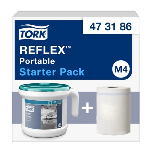[1399847] Distributeur portable Tork Reflex Performance M4 473186 boîte distri blanc