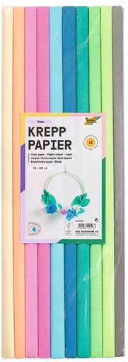 [1400524] Crêpepapier Folia 50x200cm 10 rollen trendkleuren