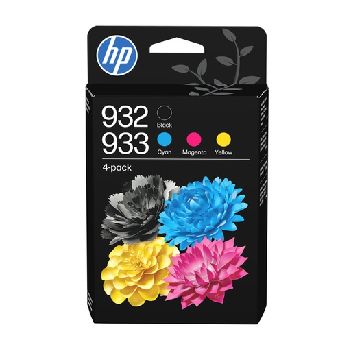 [1400564] Cartouche d'encre HP 6ZC71AE 932 933 noir + 3 couleurs