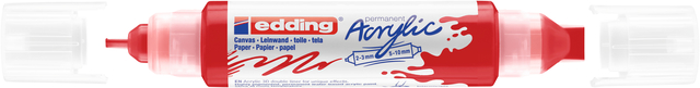 Marqueur acrylique 3D edding e-5400 double pointe rouge trafic