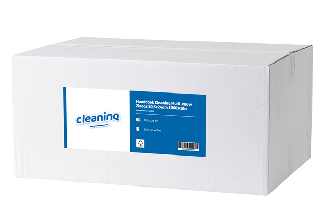 Handdoek Cleaninq Multi-vouw 2laags 20.5x24cm 3060stuks