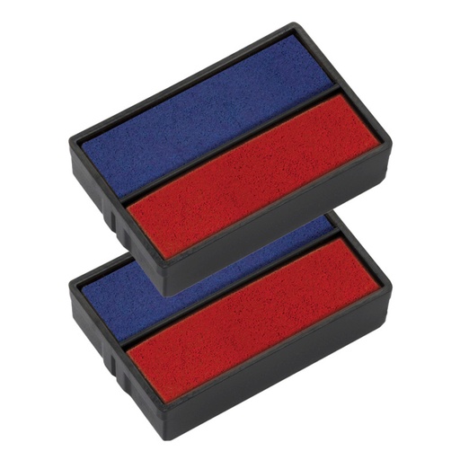 [1399344] Cassette d'encrage Trodat Printy 6/4850 2 pièces bleu et rouge