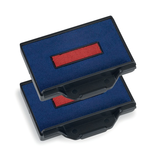 [1399348] Cassette d'encrage Trodat Professional 6/53/2 2 pièces bleu et rouge