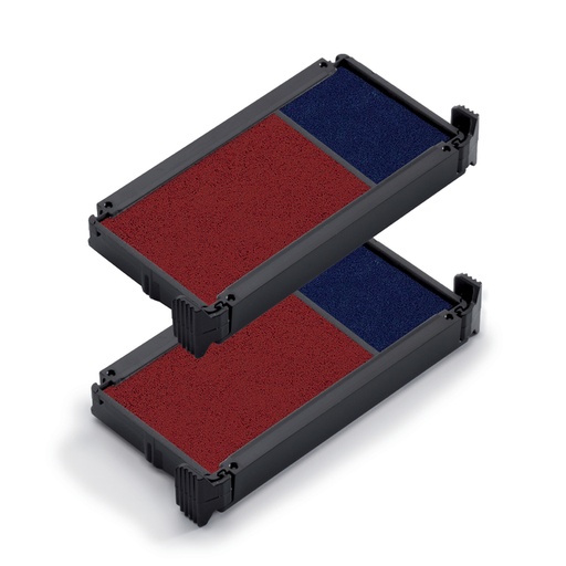 [1399375] Cassette d'encrage Trodat Printy 6/4912 2 pièces bleu et rouge