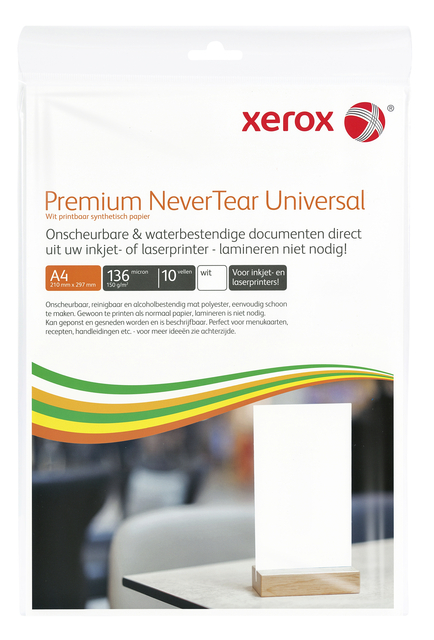 Nevertear Xerox Premium Universal A4 polyester 136 micron blanc 10 feuilles