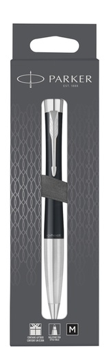 [1402216] Stylo bille Parker Urban Muted Black Twist CT Medium blister