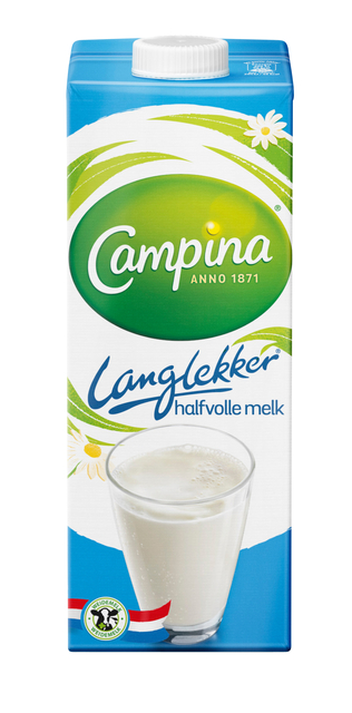 Lait Campina LangLekker demi-écrémé 1 litre