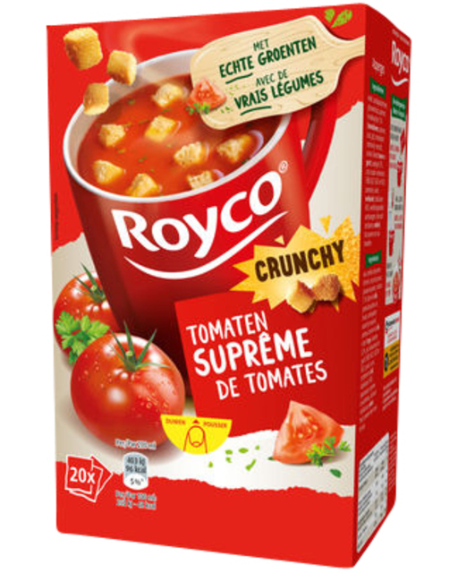 Soep Royco tomaten supreme met croutons 20 zakjes