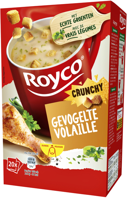 Soupe Royco Crunchy Volaille avec croûtons 20 sachets