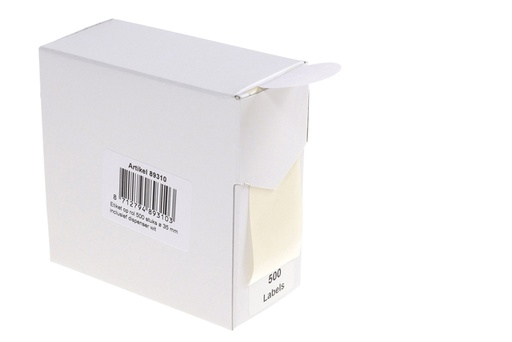 [1404544] Etiquette Rillprint 35mm rouleau de 500 pièces blanc