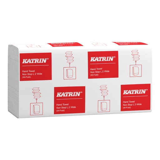 [1405335] Handdoek Katrin w-vouw 2-laags 240x320mm 25x120 vel wit 61549