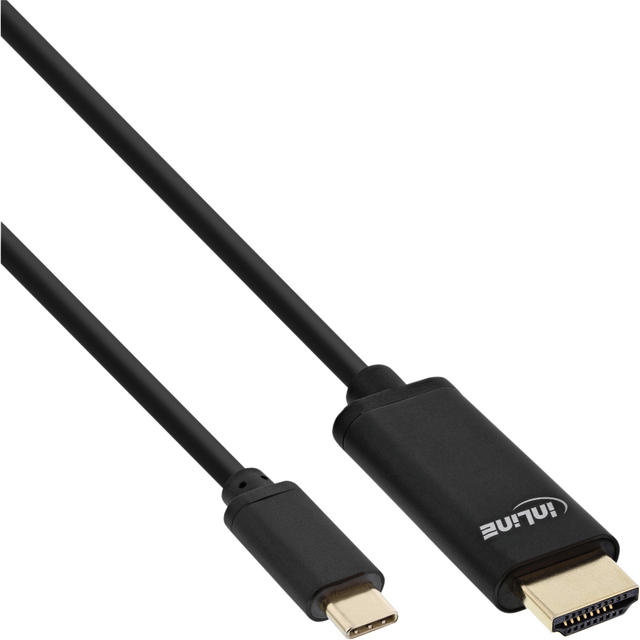 Câble inLine USB-C HDMI 3.1 2.0 4K Mâle/Mâle 2m noir
