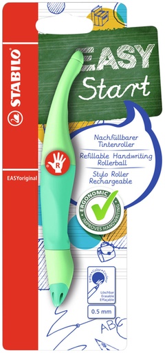 [1404419] Rollerpen STABILO Easyoriginal  rechts M pastel vleugje mint blister
