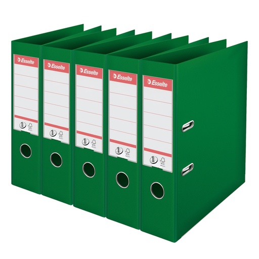 [1405388] Classeur à levier Esselte Vivida N°1 multipack 75mm A4 5 pièces vert