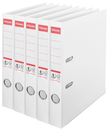 [1405390] Classeur à levier Esselte N°1 Power PP 50mm blanc 5 pièces
