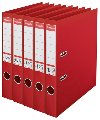 [1405392] Classeur à levier Esselte N°1 Power PP 50mm rouge 5 pièces
