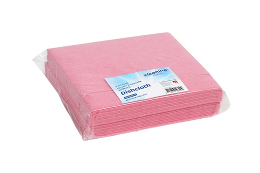 [1403864] Chiffon de nettoyage Cleaninq viscose 38x40cm rose 10 pièces