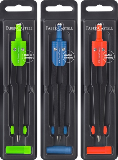 [1405397] Compas à réglage rapide Faber Castell couleurs assorties