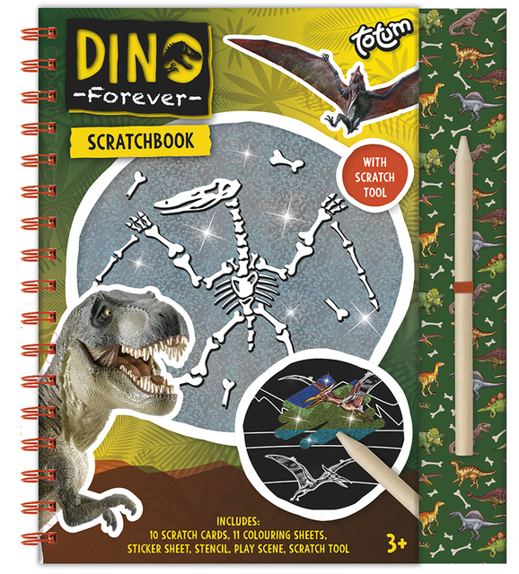 Knutselset Totum Dino forever scratchbook